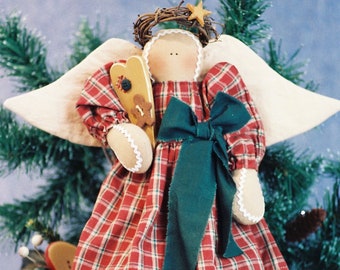 Sweet As An Angel - Mailed Cloth Doll Pattern  16in Gingerbread Holiday Angel Doll