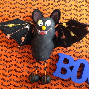 Silly Bat - Cloth Doll E-pattern A Silly Little Halloween Bat