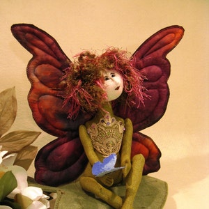 Butterfly Fairy - Cloth Doll E-Pattern 11 inch Fairy Butterfly Art Doll