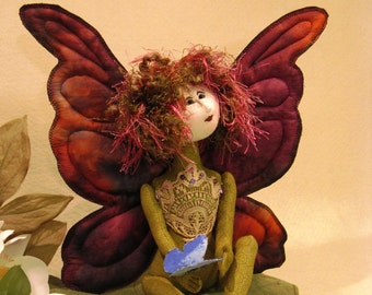 Butterfly Fairy - Cloth Doll E-Pattern 11 inch Fairy Butterfly Art Doll