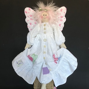 Mon ange gardien en lambeaux de 26 po. à coudre numérique PDF, modèle électronique, poupée de chiffon pour enfant, poupée bébé