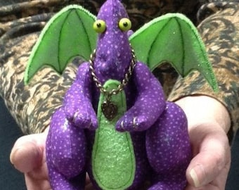 Drago - Cloth Doll E-Pattern Cute little Dragon Doll sewing pattern