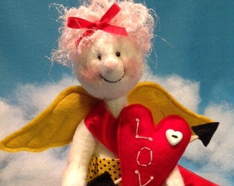 Cupid - Cloth Doll E-Pattern Cute little Valentine Cupid Angel