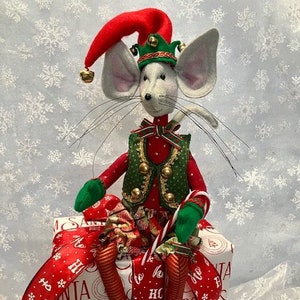 Fredo the Elf Mouse Christmas Holiday Digital Epattern Doll Pattern