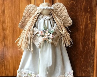 E-Pattern Joie 20" Hanging Country Victorian Angel Pattern FH-174