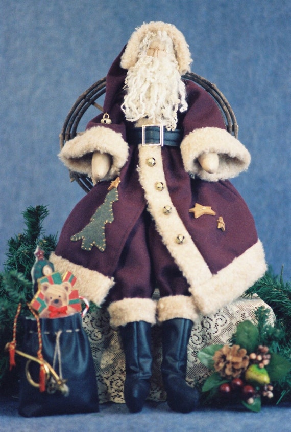 Old World Claus - Mailed Cloth Doll Pattern - 24in Old World Christmas Santa