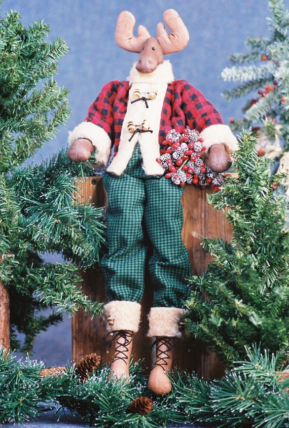 Jack - Mailed Cloth Doll Pattern 23in Holiday Boy Moose