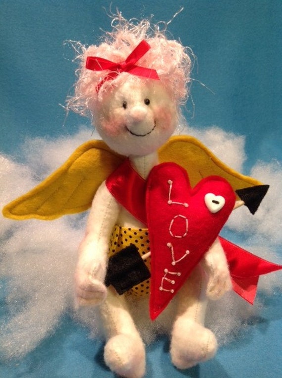 Cupid - Mailed Cloth Doll Sewing Pattern Cute little Valentine Cupid Angel