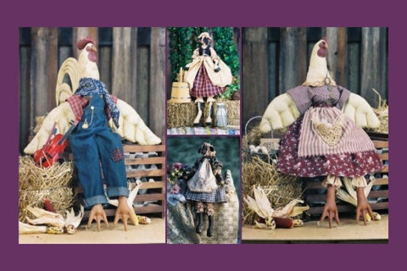 Mailed Cloth Doll Pattern Collection of Beautiful Barnyard Animals