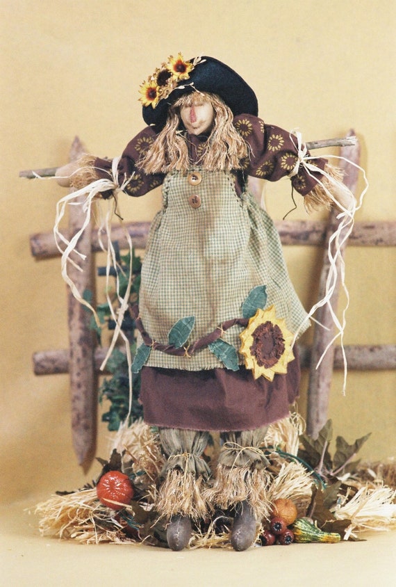 Gretchen - Cloth Doll E-Patterns 24in Fall Autumn Girl Scarecrow Epattern