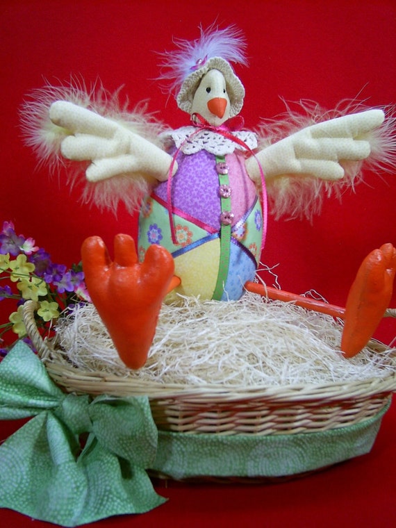 Easter Chick - Cloth Doll E-Pattern- 4in Adorable Easter Chicken Bird Epattern