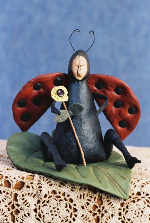 Lady Bug - Cloth Doll E-Pattern - Lady Bug doll pattern