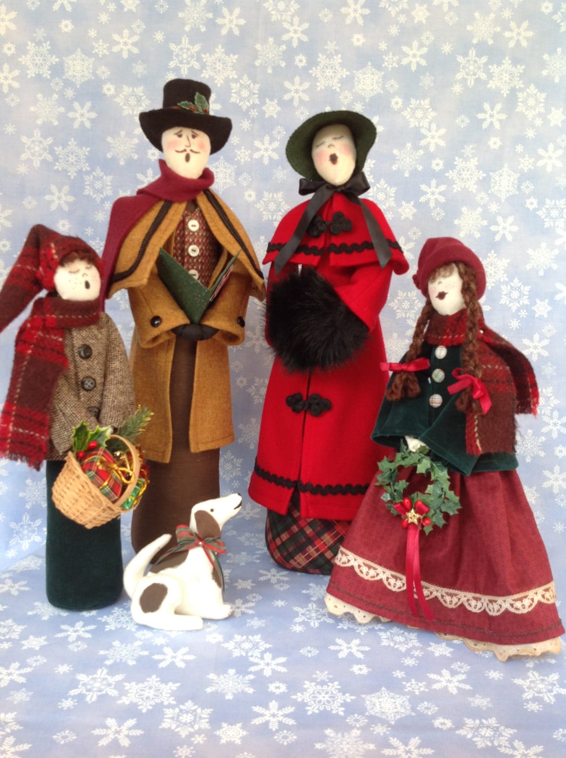 Little Girl Caroler - Mailed Cloth Doll Pattern 12in Victorian ...