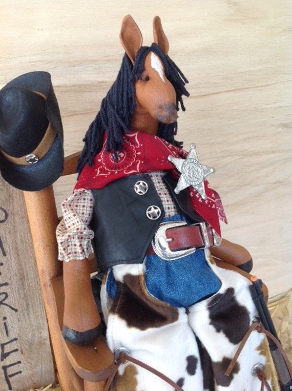 Buck - Mailed Cloth Doll Pattern Western Dressed Cowboy Horse