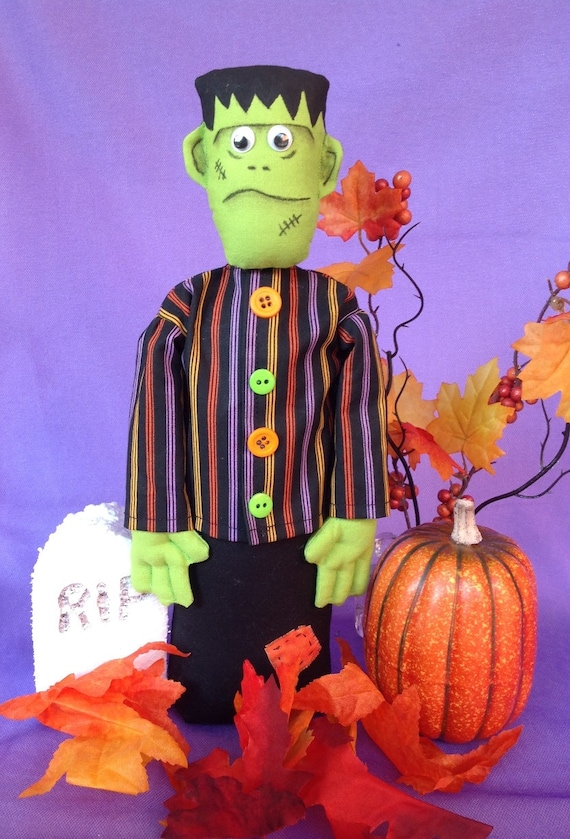 Frankie - Cloth Doll E-Pattern 11inch Frankenstein Halloween Monster Free Standing Stump Doll