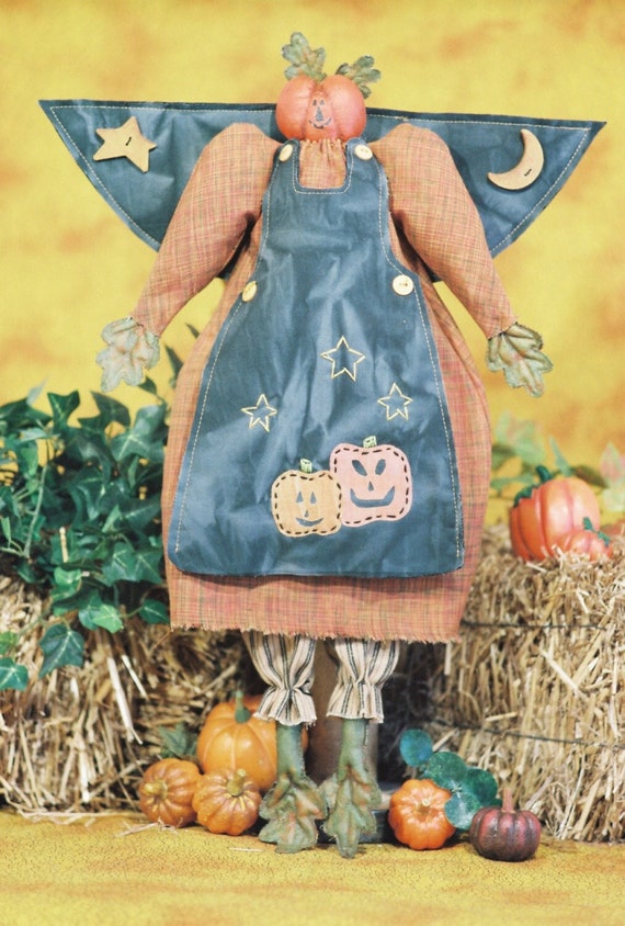 Pumpkin Angel - Mailed Cloth Doll Pattern- 20in Autumn Halloween Angel