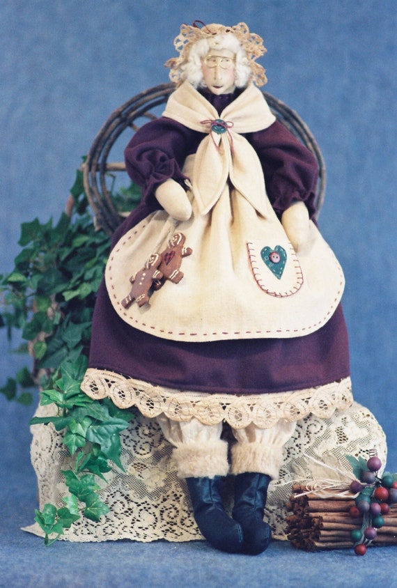 Mrs. Claus - Cloth Doll E-Pattern - 24in Mrs. Santa Claus Epattern