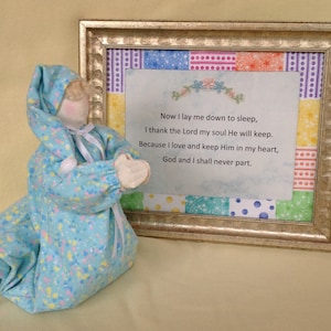 Now I Lay Me Down To Sleep - Cloth Doll E-Pattern Praying Child and Bedtime Prayer