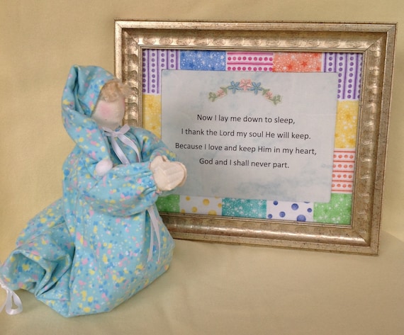 Now I Lay Me Down To Sleep - Cloth Doll E-Pattern Praying Child and Bedtime Prayer