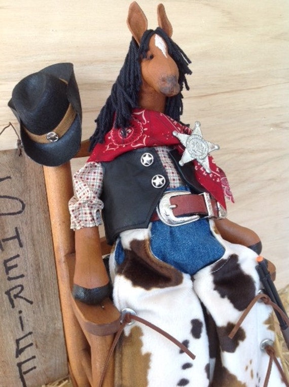 Buck - Cloth Doll E-Pattern Western Dressed Cowboy Horse epattern