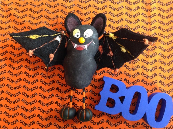 Silly Bat - Cloth Doll E-pattern A Silly Little Halloween Bat