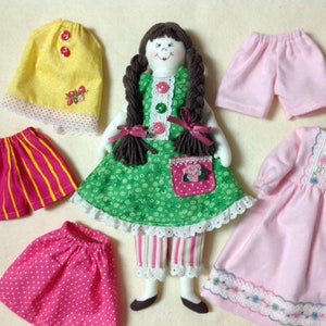 Dress Me Up Dolly - Cloth Doll E-Pattern 14&quot; Dress Up Doll