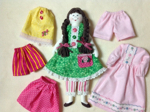 Dress Me Up Dolly Mailed Cloth Doll Pattern Dress Up Doll