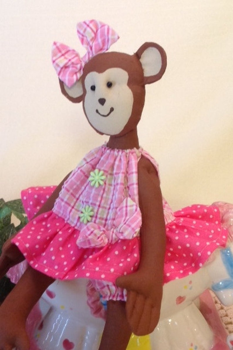 Baby Monkey Cloth Doll Epattern Pretty Little Baby Girl Etsy