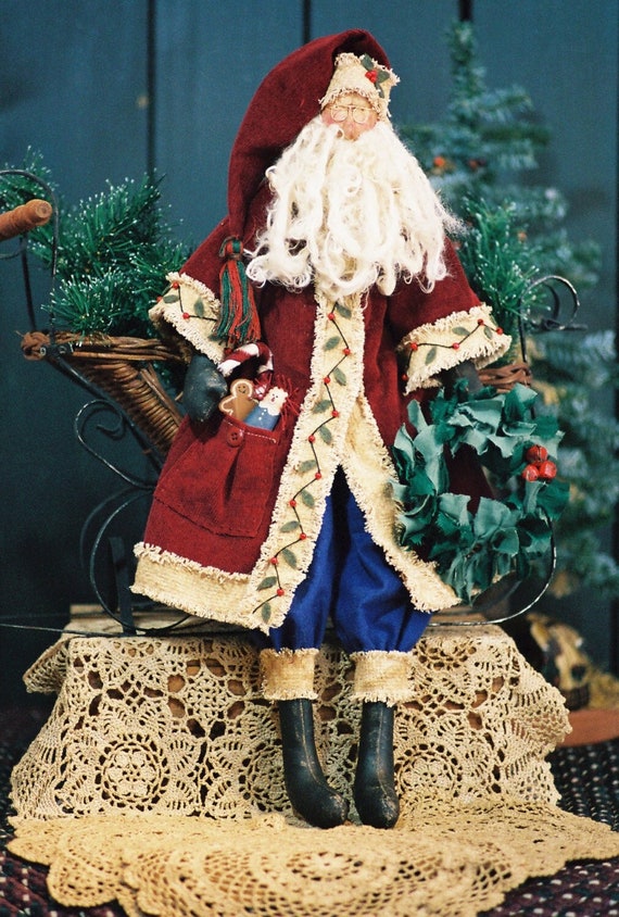 Sinterclaus - Cloth Doll E-Pattern  24in Old World Santa doll e-pattern