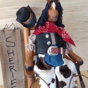 Buck Mailed Cloth Doll Pattern Western Dressed Cowboy Horse image 4