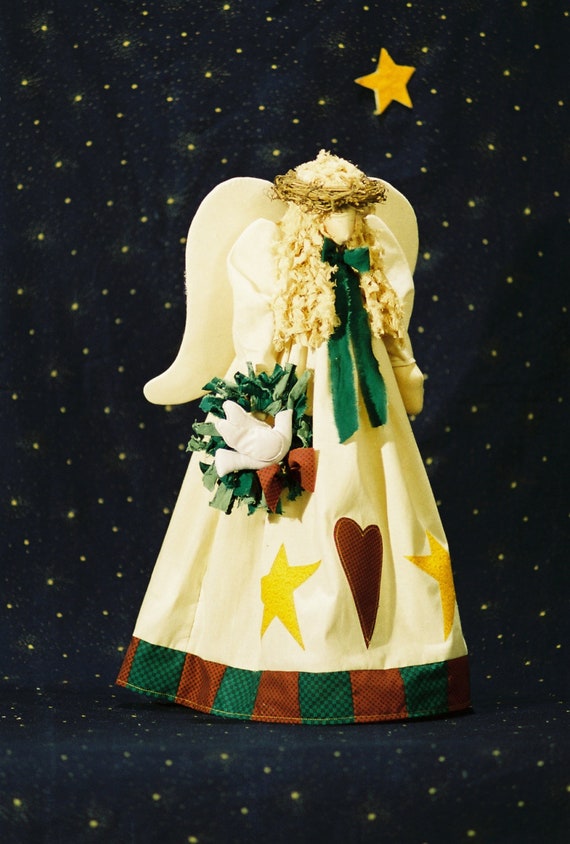 Heavenly Peace - Cloth Doll E-Pattern- 21in Christmas Angel Epattern