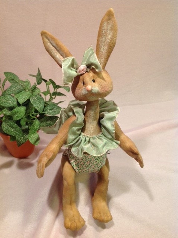 Isla Baby Bunny - Mailed Cloth Doll Pattern adorable 12in Girl Bunny Rabbit