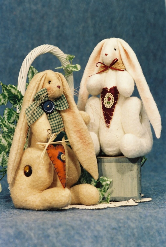 O'Hare - Cloth Doll E-Pattern 10in Cute Sitting Bunny Rabbit