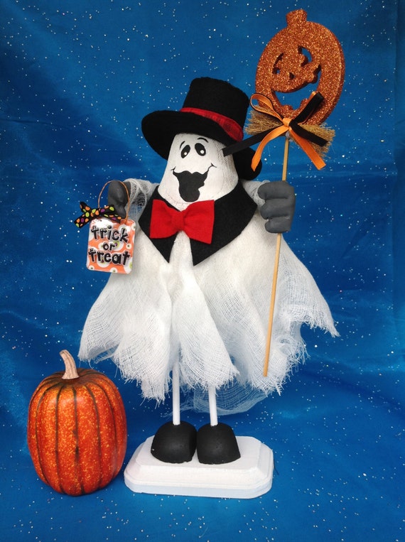 Humphrey Boo-gart - Cloth Doll E-Pattern Formal Top Hat & Tie Halloween Ghost