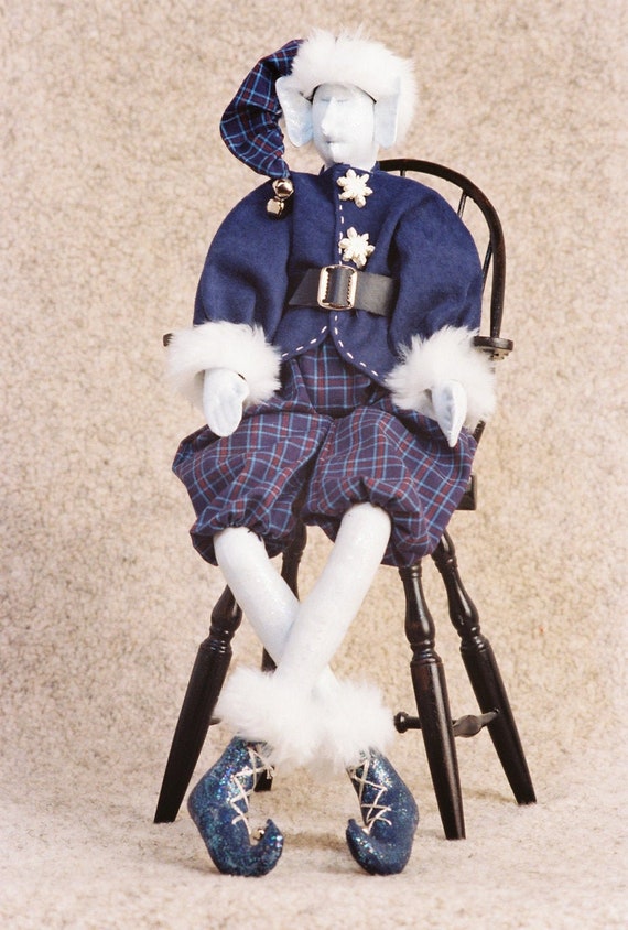 Jack Frost - Cloth Doll E-Pattern- 21in Winter Christmas Holiday Elf