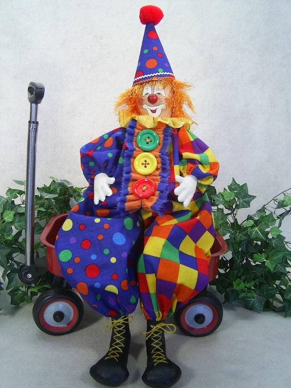 Happy the Clown - Cloth Doll E-Pattern Happy Clown Epattern