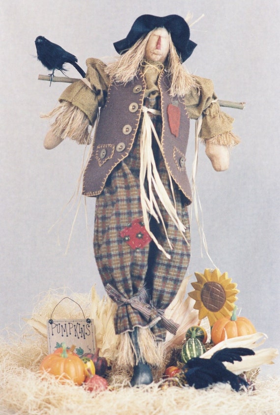 Ebeneezer - Cloth Doll E-Pattern - 24in Halloween Autumn Country Scarecrow