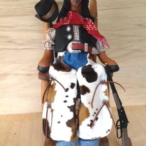 Buck Mailed Cloth Doll Pattern Western Dressed Cowboy Horse image 3