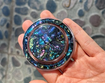 Holographic Magnetic Phone Grip, Camouflage Gradient Phone Holder,Resin Blue abalone, Shell Green Resin Grip For Kindle, Magsafe Accessories