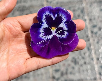 Pansy Flower Phone Grip Holder,Orchid Flower Magnetic Phone Grip, Handmade Hibiscus Flower For Kindle Grip, Magsafe Accessorices