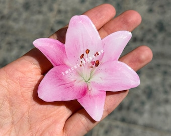 Orchid Flower Phone Grip, Pansy Shell Flower Magnetic Phone Grip Holder, Handmade Hibiscus Flower For Kindle Grip, Magsafe Accessorices
