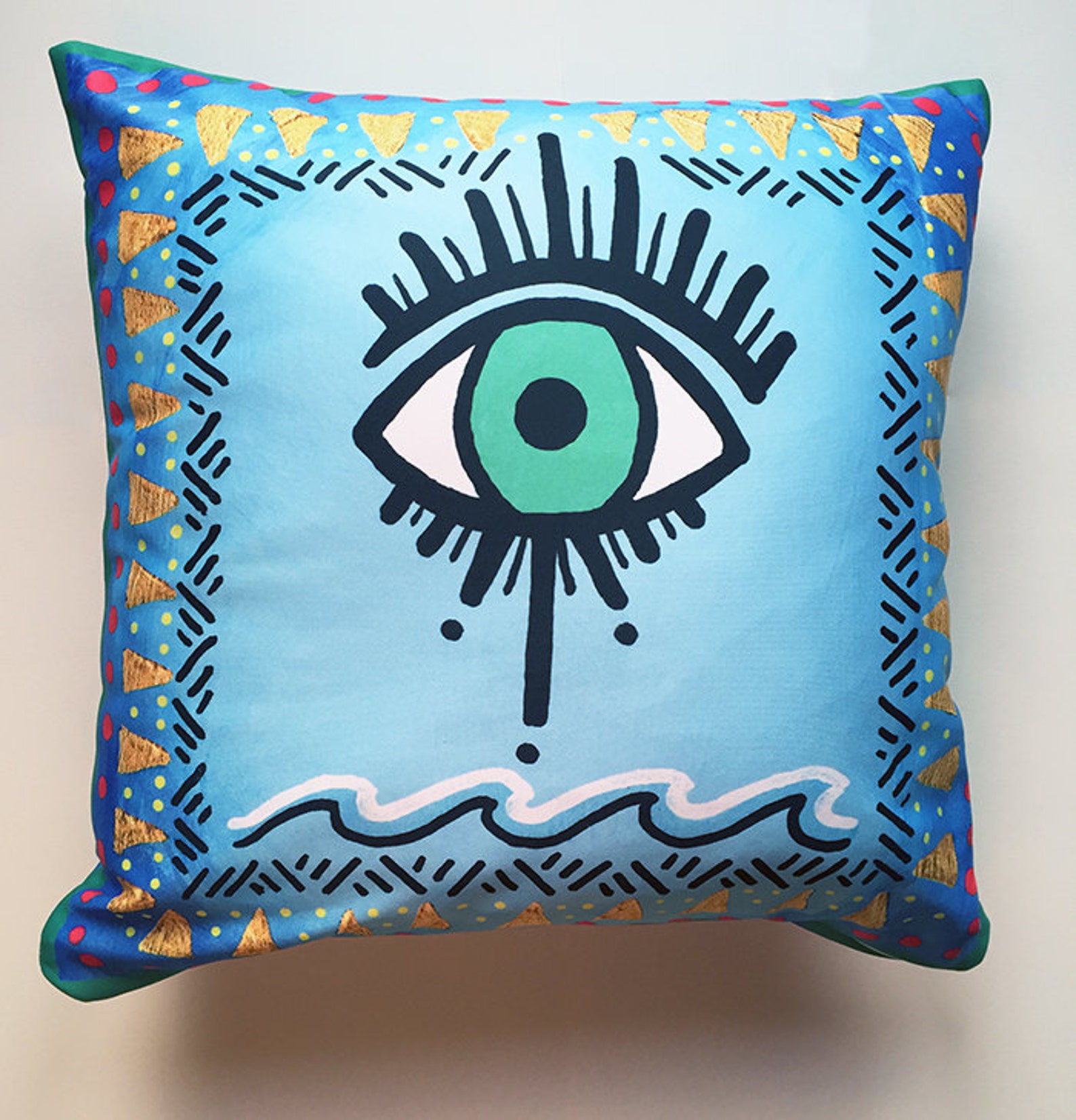 Evil Eye Pillow Throw Pillow Decorative Pillow Cushion Etsy