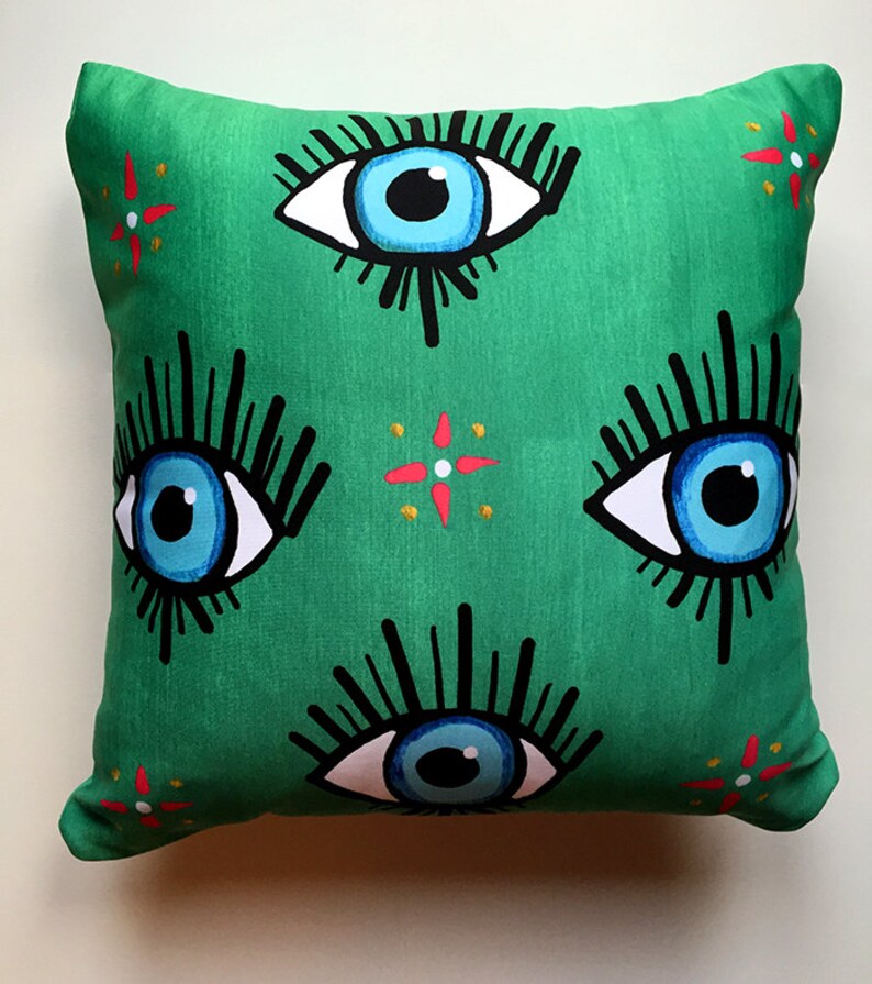 Evil Eye Pillow Throw Pillow Decorative Pillow Cushion Etsy