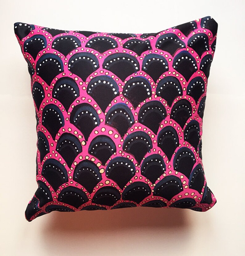 Pink & Black Pillow Cushion Throw Pillow Decorative Pillow Etsy