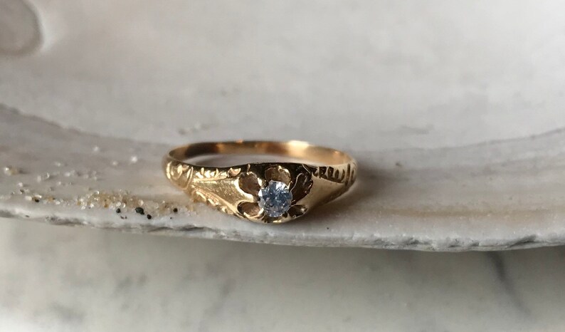 Victorian Gold and Diamond Sweetheart Ring