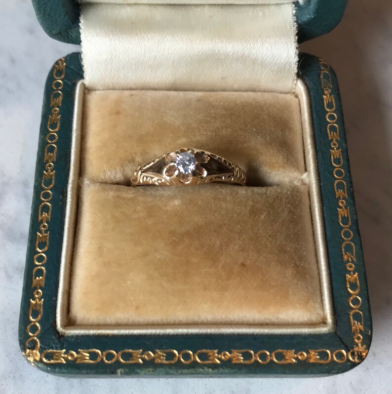 Victorian Gold and Diamond Sweetheart Ring