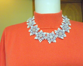 Lavender Ice Snowflake Necklace With Magnetic Clasp