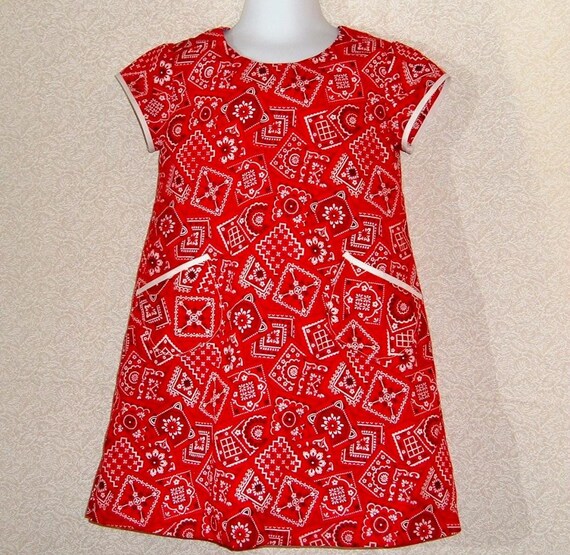 red bandana dress