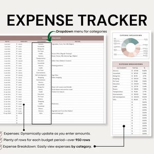Expense Tracker template Spending tracker Google Sheets