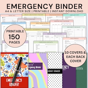 End of Life Planner Printable, Emergency Binder Planner, Just In Case Emergency Organizer, What if Binder Bundle, Life Binder, Family Binder